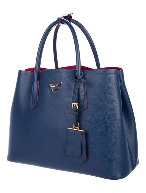 prada double handle tote saffiano cuir with accessories medium glicine|prada tote bag saffiano.